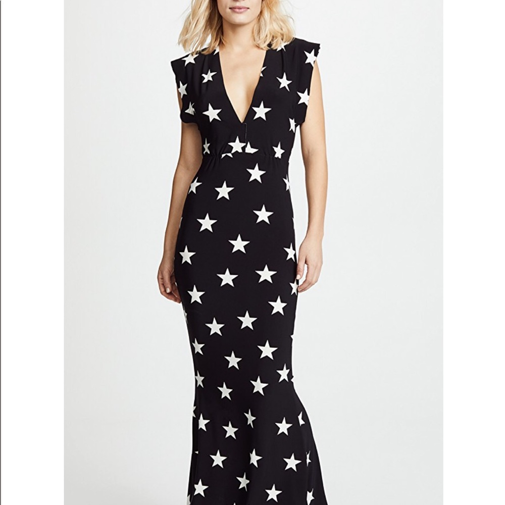 V neck stars gown maxi dress